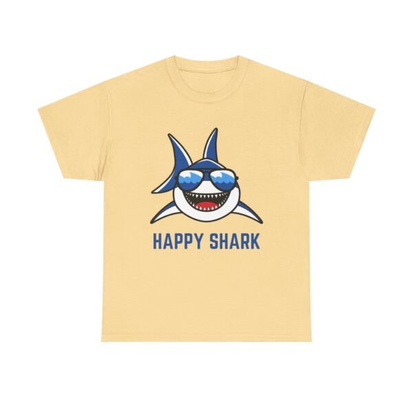 Happy Shark Unisex Heavy Cotton Tee - Fun & Casual Shark Graphic Shirt