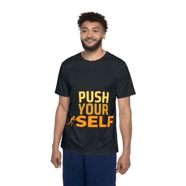 Motivational Men's Sports Jersey - "Push Your Self" Athletic Tee