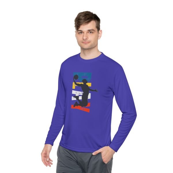 Unisex Lightweight Long Sleeve Tee – Basketball Dunk Design