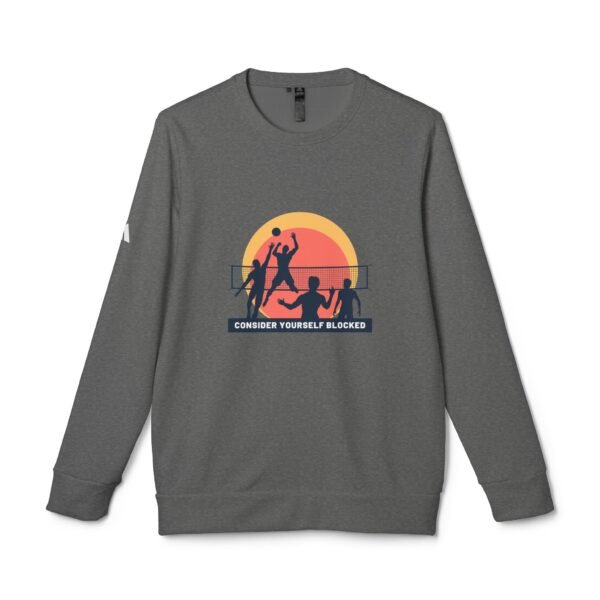 Adidas Unisex Crewneck Sweatshirt - 'Consider Yourself Blocked' Volleyball Design