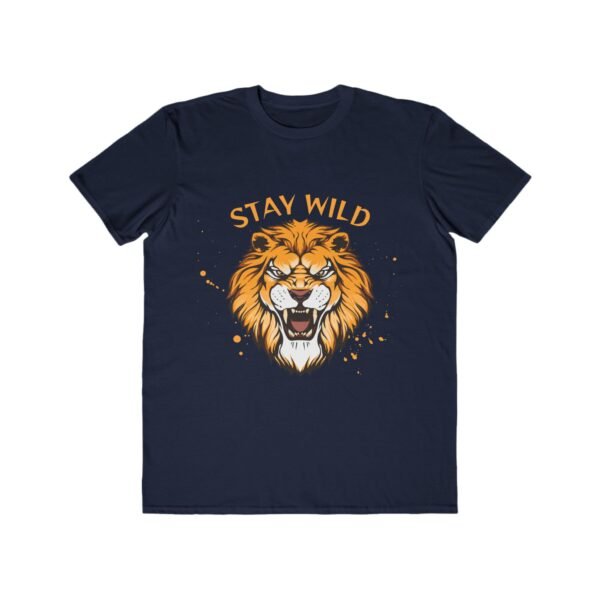 Men's Lightweight Fashion Tee | Stay Wild Lion Graphic Tee for Adventure Lovers