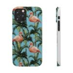 Tropical Flamingo Phone Case, Slim Case, Beach Vibes, Summer Accessory, Gift for Her, Travel Lover, Phone Accessories