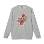 Unisex Fleece Crewneck Sweatshirt - Just Wanna Play Basketball Design