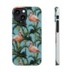 Tropical Flamingo Phone Case, Slim Case, Beach Vibes, Summer Accessory, Gift for Her, Travel Lover, Phone Accessories
