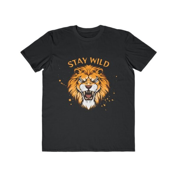 Men's Lightweight Fashion Tee | Stay Wild Lion Graphic Tee for Adventure Lovers