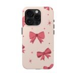 Chic Bow Phone Case, Stylish Phone Cover, Gift for Her, Trendy Tech Accessory, Cute Bow Design, Durable Phone Case