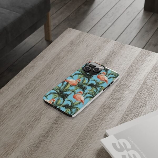 Tropical Flamingo Phone Case, Slim Case, Beach Vibes, Summer Accessory, Gift for Her, Travel Lover, Phone Accessories