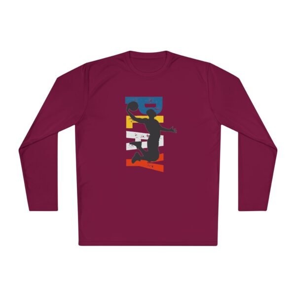 Unisex Lightweight Long Sleeve Tee – Basketball Dunk Design