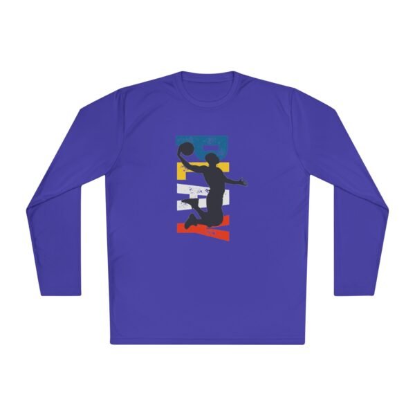 Unisex Lightweight Long Sleeve Tee – Basketball Dunk Design