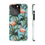 Tropical Flamingo Phone Case, Slim Case, Beach Vibes, Summer Accessory, Gift for Her, Travel Lover, Phone Accessories