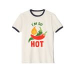 Funny Unisex Cotton Ringer T-Shirt - "I'm So Hot" Graphic Tee