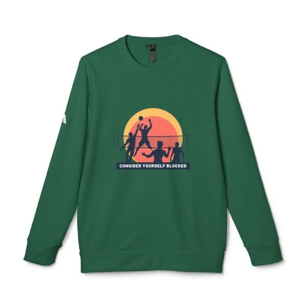 Adidas Unisex Crewneck Sweatshirt - 'Consider Yourself Blocked' Volleyball Design