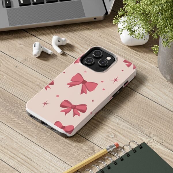 Chic Bow Phone Case, Stylish Phone Cover, Gift for Her, Trendy Tech Accessory, Cute Bow Design, Durable Phone Case