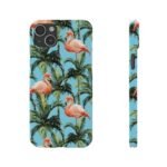 Tropical Flamingo Phone Case, Slim Case, Beach Vibes, Summer Accessory, Gift for Her, Travel Lover, Phone Accessories