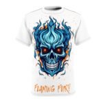 Flaming Fury Graphic Tee - Unisex Skull Design