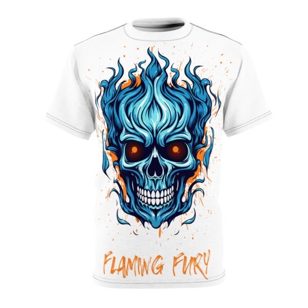 Flaming Fury Graphic Tee - Unisex Skull Design