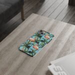 Tropical Flamingo Phone Case, Slim Case, Beach Vibes, Summer Accessory, Gift for Her, Travel Lover, Phone Accessories
