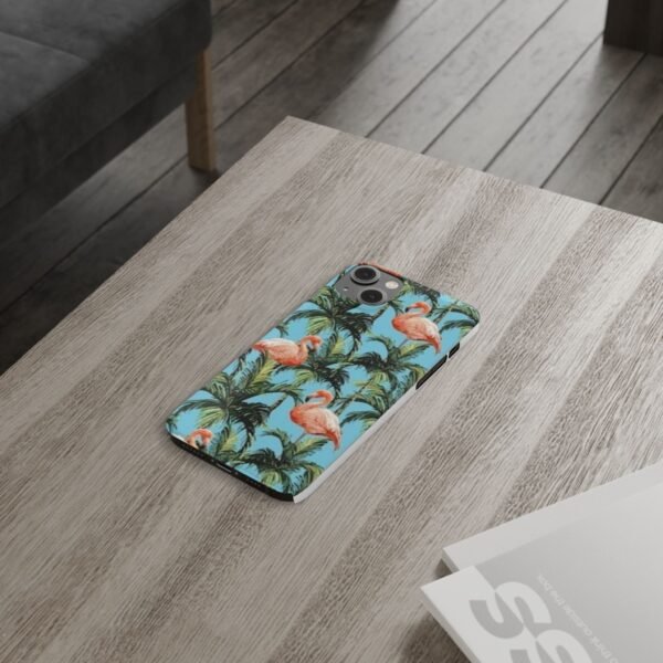 Tropical Flamingo Phone Case, Slim Case, Beach Vibes, Summer Accessory, Gift for Her, Travel Lover, Phone Accessories