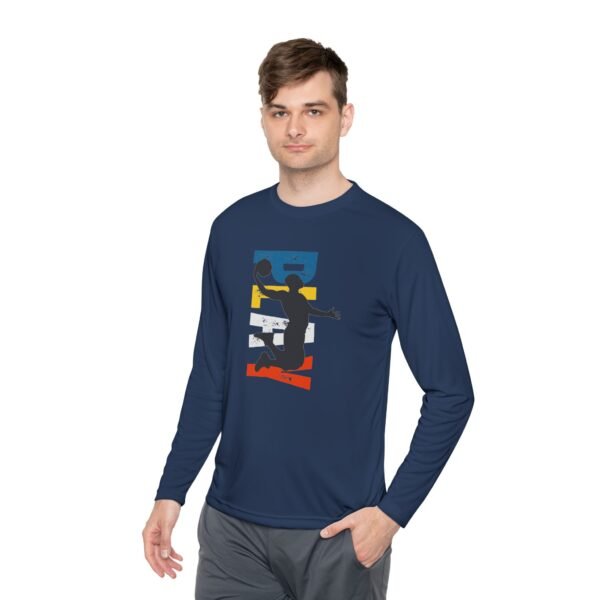 Unisex Lightweight Long Sleeve Tee – Basketball Dunk Design