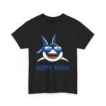 Happy Shark Unisex Heavy Cotton Tee - Fun & Casual Shark Graphic Shirt