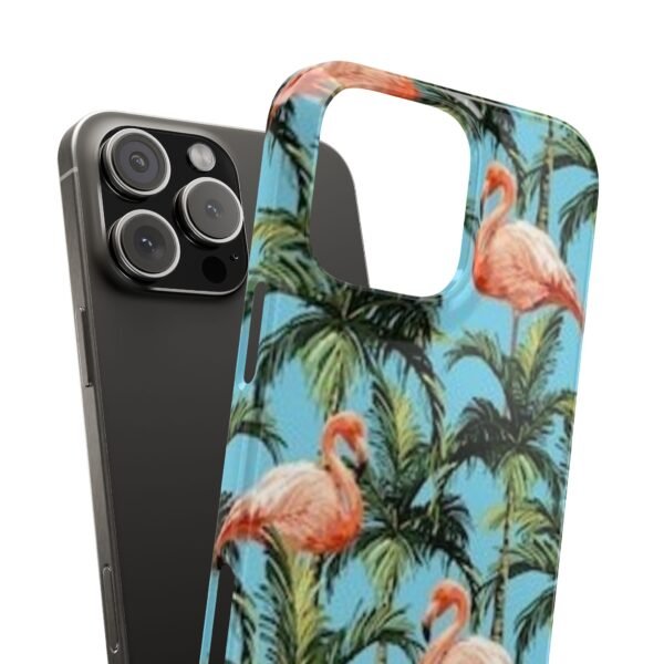Tropical Flamingo Phone Case, Slim Case, Beach Vibes, Summer Accessory, Gift for Her, Travel Lover, Phone Accessories