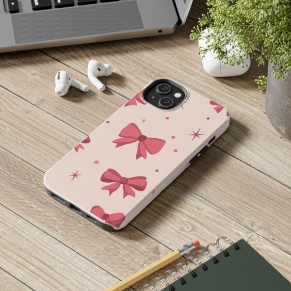 Chic Bow Phone Case, Stylish Phone Cover, Gift for Her, Trendy Tech Accessory, Cute Bow Design, Durable Phone Case