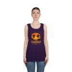 Summer Sunset Unisex Heavy Cotton Tank Top - Tropical Vibe Beachwear