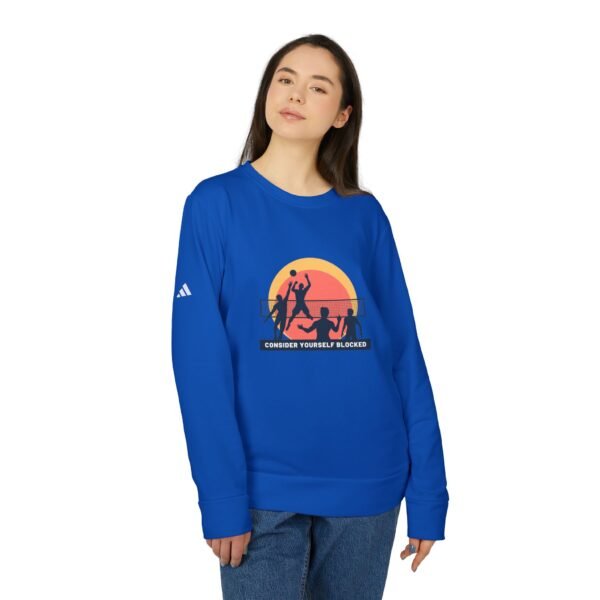 Adidas Unisex Crewneck Sweatshirt - 'Consider Yourself Blocked' Volleyball Design