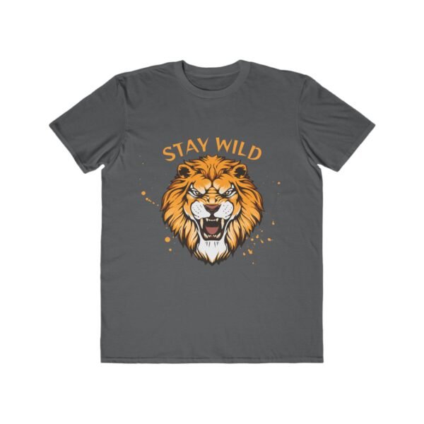 Men's Lightweight Fashion Tee | Stay Wild Lion Graphic Tee for Adventure Lovers