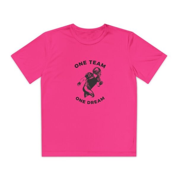 Youth Competitor Tee - One Team One Dream Football Shirt for Young Athletes