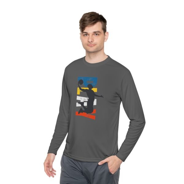 Unisex Lightweight Long Sleeve Tee – Basketball Dunk Design