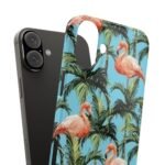 Tropical Flamingo Phone Case, Slim Case, Beach Vibes, Summer Accessory, Gift for Her, Travel Lover, Phone Accessories