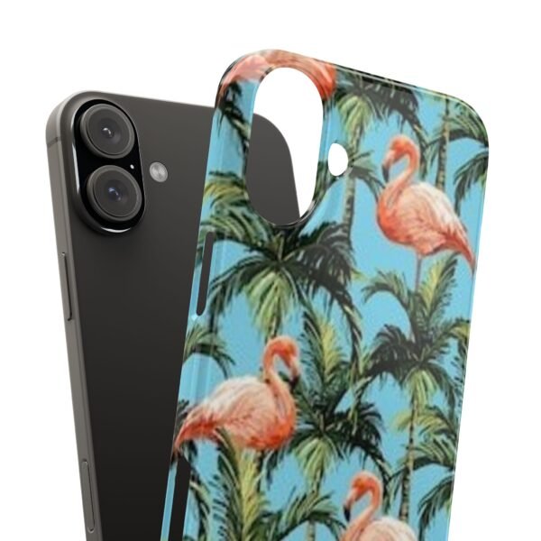 Tropical Flamingo Phone Case, Slim Case, Beach Vibes, Summer Accessory, Gift for Her, Travel Lover, Phone Accessories