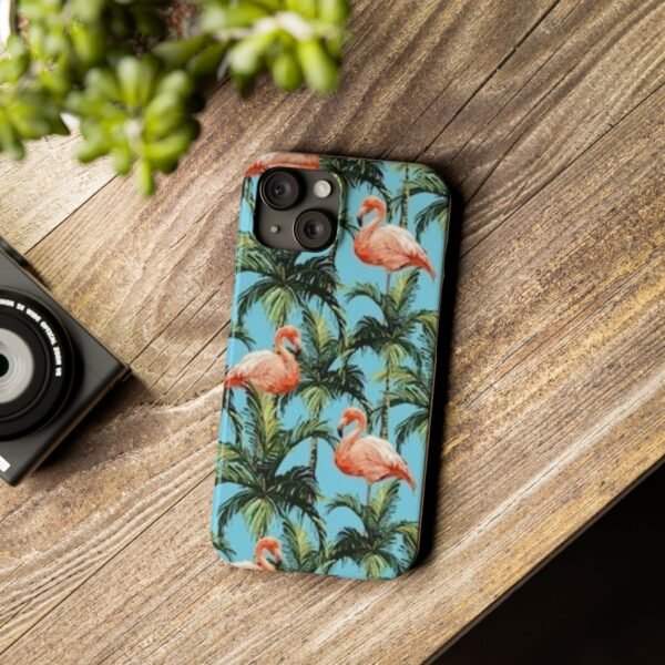 Tropical Flamingo Phone Case, Slim Case, Beach Vibes, Summer Accessory, Gift for Her, Travel Lover, Phone Accessories
