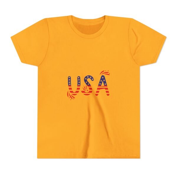 Patriotic Youth Short Sleeve Tee - USA Design for Fourth of July & Independence Day Celebrations