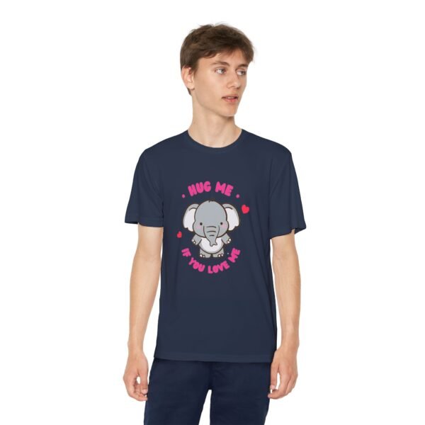 Youth Elephant Graphic Tee - "Hug Me If You Love Me"