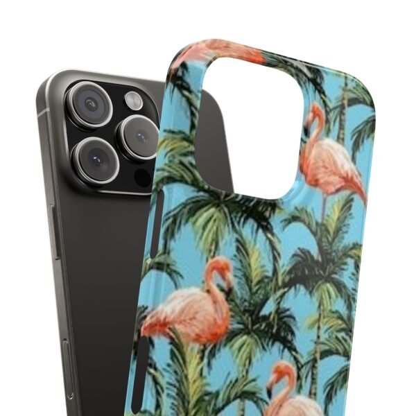 Tropical Flamingo Phone Case, Slim Case, Beach Vibes, Summer Accessory, Gift for Her, Travel Lover, Phone Accessories