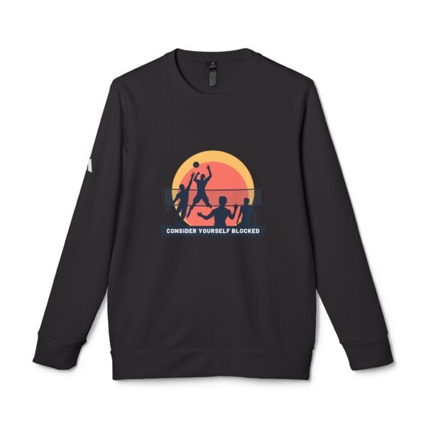 Adidas Unisex Crewneck Sweatshirt - 'Consider Yourself Blocked' Volleyball Design