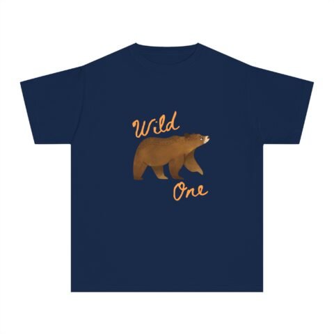 Wild One Youth Tee - Cute Bear Graphic T-Shirt for Kids