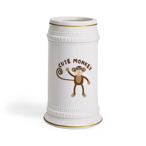 Cute Monkey Beer Stein Mug | Fun Gift for Beer Lovers, Unique Barware, Collectible Mug, Birthday, Party Favor