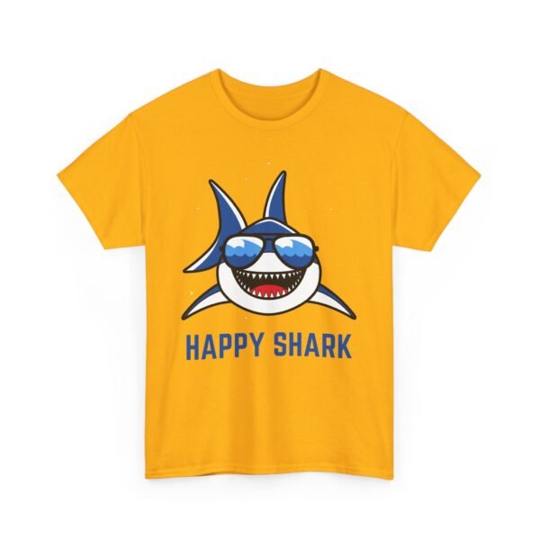 Happy Shark Unisex Heavy Cotton Tee - Fun & Casual Shark Graphic Shirt