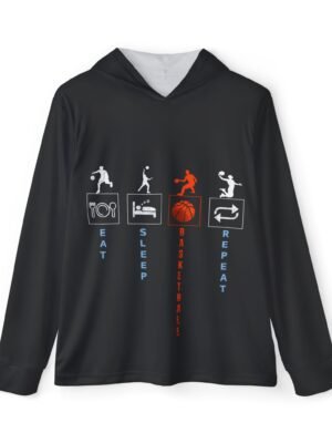 Basketball Warmup Hoodie - Eat Sleep Basketball Repeat Design