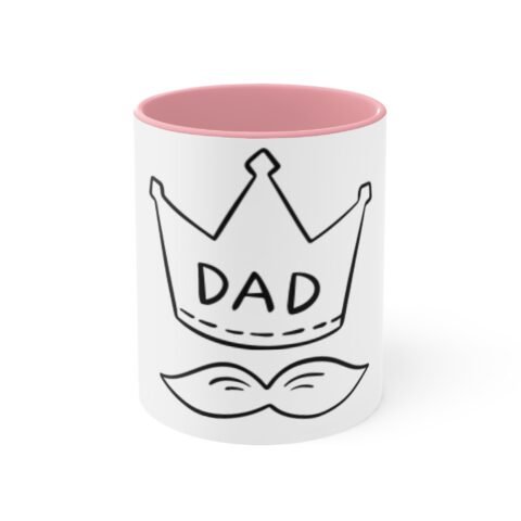 Dad Crown Accent Mug, Funny Coffee Cup for Father's Day, Gift for Dad, Unique Dad Mug, Dad Appreciation Gift