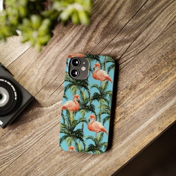 Tropical Flamingo Phone Case, Slim Case, Beach Vibes, Summer Accessory, Gift for Her, Travel Lover, Phone Accessories