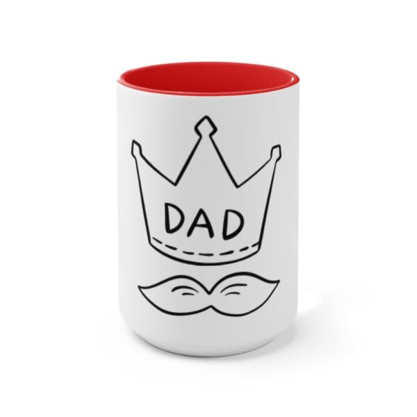 Dad Crown Accent Mug, Funny Coffee Cup for Father's Day, Gift for Dad, Unique Dad Mug, Dad Appreciation Gift