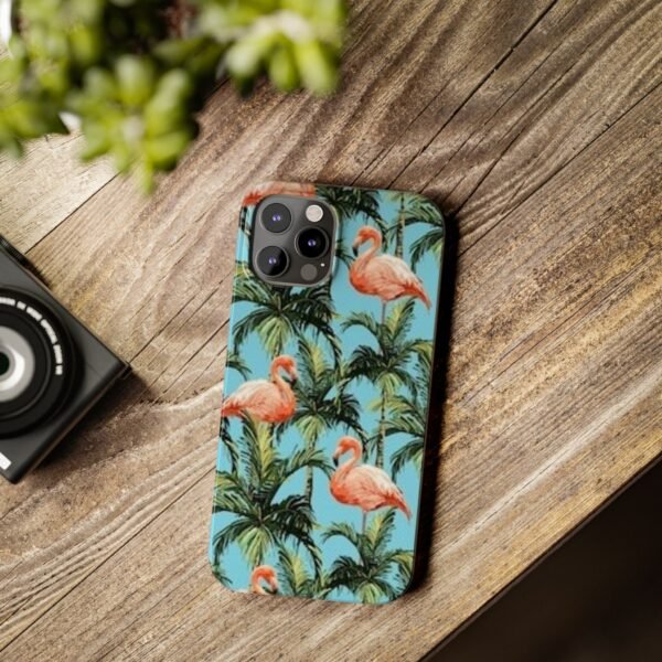 Tropical Flamingo Phone Case, Slim Case, Beach Vibes, Summer Accessory, Gift for Her, Travel Lover, Phone Accessories