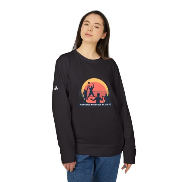 Adidas Unisex Crewneck Sweatshirt - 'Consider Yourself Blocked' Volleyball Design