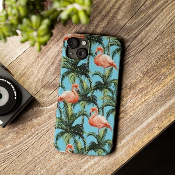 Tropical Flamingo Phone Case, Slim Case, Beach Vibes, Summer Accessory, Gift for Her, Travel Lover, Phone Accessories