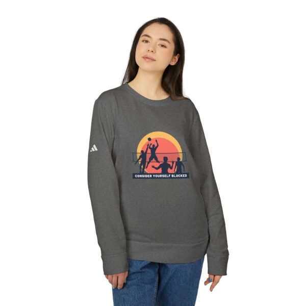 Adidas Unisex Crewneck Sweatshirt - 'Consider Yourself Blocked' Volleyball Design