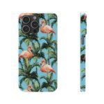Tropical Flamingo Phone Case, Slim Case, Beach Vibes, Summer Accessory, Gift for Her, Travel Lover, Phone Accessories